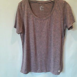 VGW-Nike pink dark grey heather dri fit top